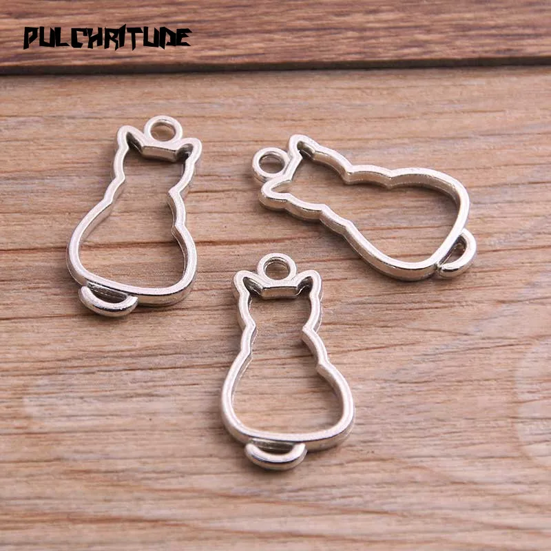 10 шт. 16*31 мм три Цвет легированное искусственное ювелирное изделие аксессуары кот