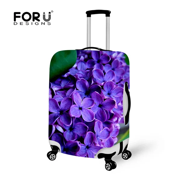 FORUDDESIGNS толстый водостойкий багажный Защитный чехол S/M/L Красный 3D Розовый Дорожный чемодан дождевые Чехлы для 18-30 дюймов Чехол для тележки - Цвет: C0772