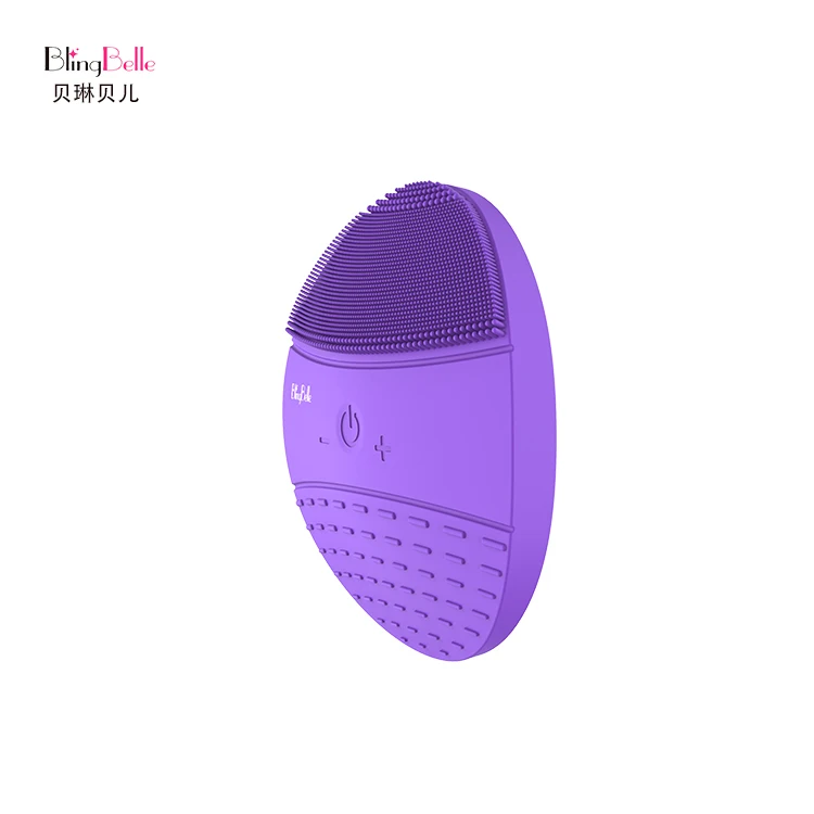 purple BlingBelle силиконовая электрическая щетка для лица грязная кисточка для чистки пор силиконовая кисть для лица косметологическая для ухода за кожей лица Инструменты - Цвет: purple