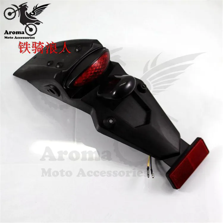 

pro motorcycle Accessories moto fender with tail light red motorbike mudguard brake unviersal Modification parts lighting