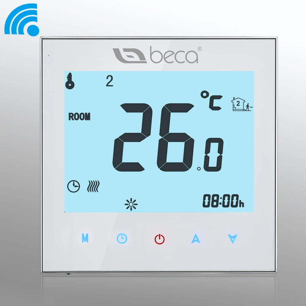 Smart WI-FI термостат beca 95 ~ 240vac ЖК-дисплей Сенсорный экран Беспроводной