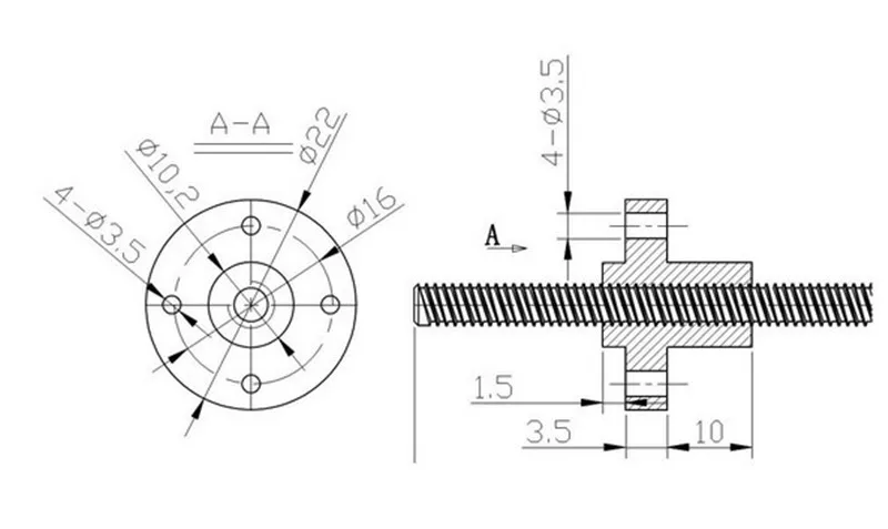 5 шт. белый Delrin POM Silent T8 * 8 свинцовый винт гайка Z-axis пластмассовая трапециевидная |