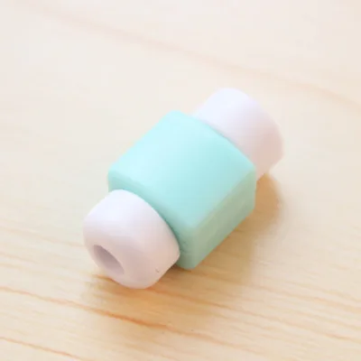 blue Милый кабель, защита для наушников для iPhone, Sansung, huawei, Xiaomi, USB, цветное зарядное устройство, кабель для наушников, защитная крышка - Цвет: blue