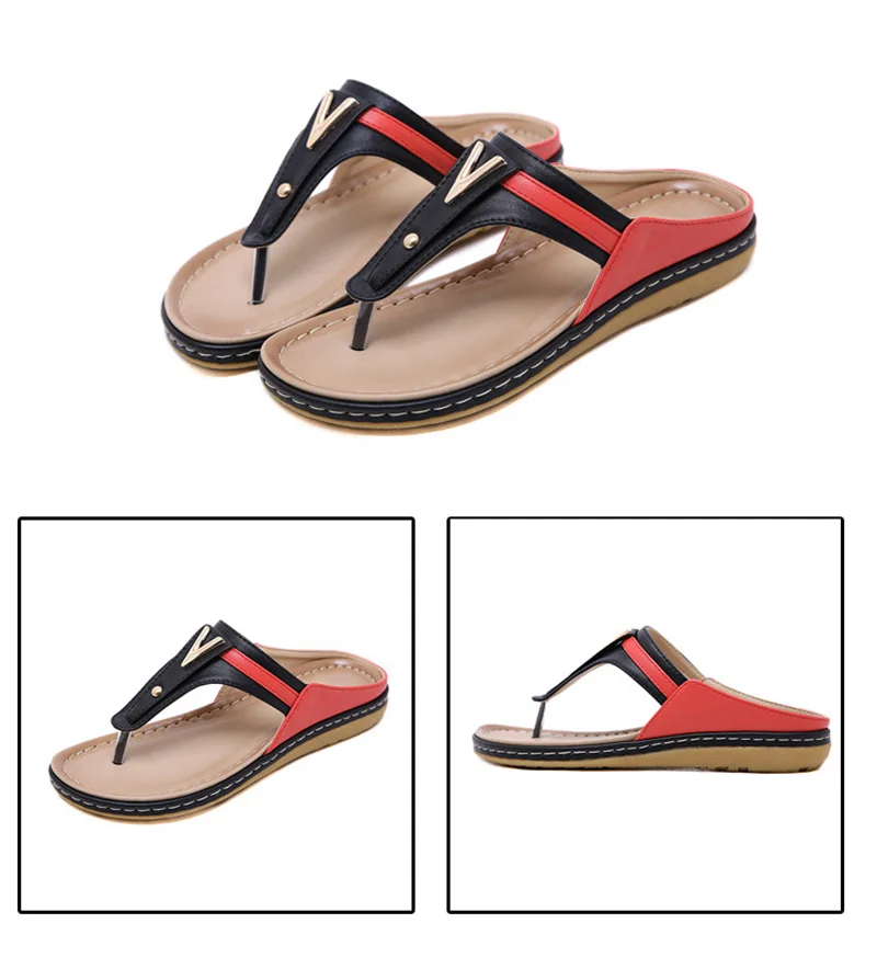 Summer Women Shoes Flip Flops Ladies Beach Sandals Plus Size Women Sandals Flat Women Flip Flops Fashion Luxury Brand A912
