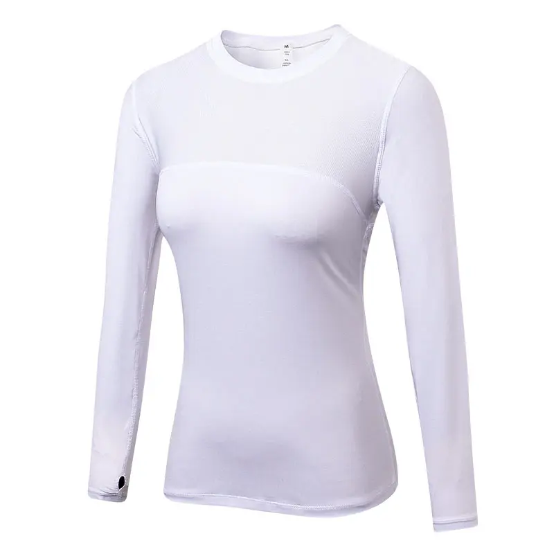 YD Women Quick Dry Running Tops Long Sleeve T-shirts Body Shaper Yoga Gym Compression Tights Sport Top Fitness T-Shirts