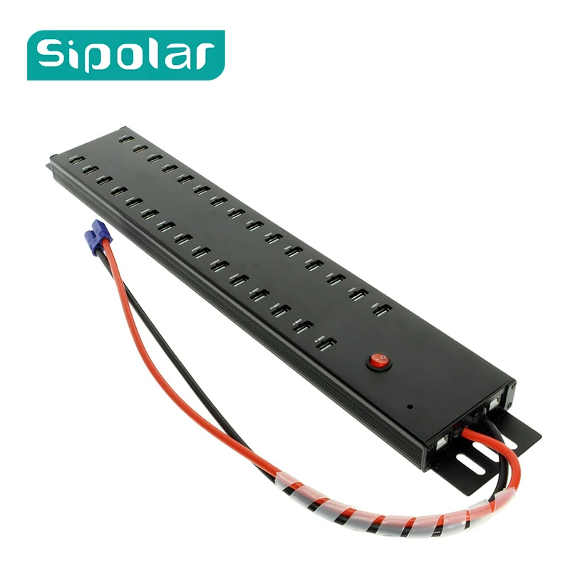 Sipolar A-812 Промышленный 30-портовый USB 2.0 хаб высокой скорости USB для зарядки и синхронизации данных смартфонов и планшетов A-812.
