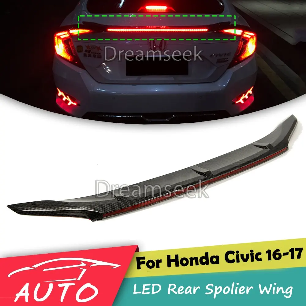 Задний фсветильник на бампер для Honda Civic 2016 2017 2018 красный светодиодный отражатель