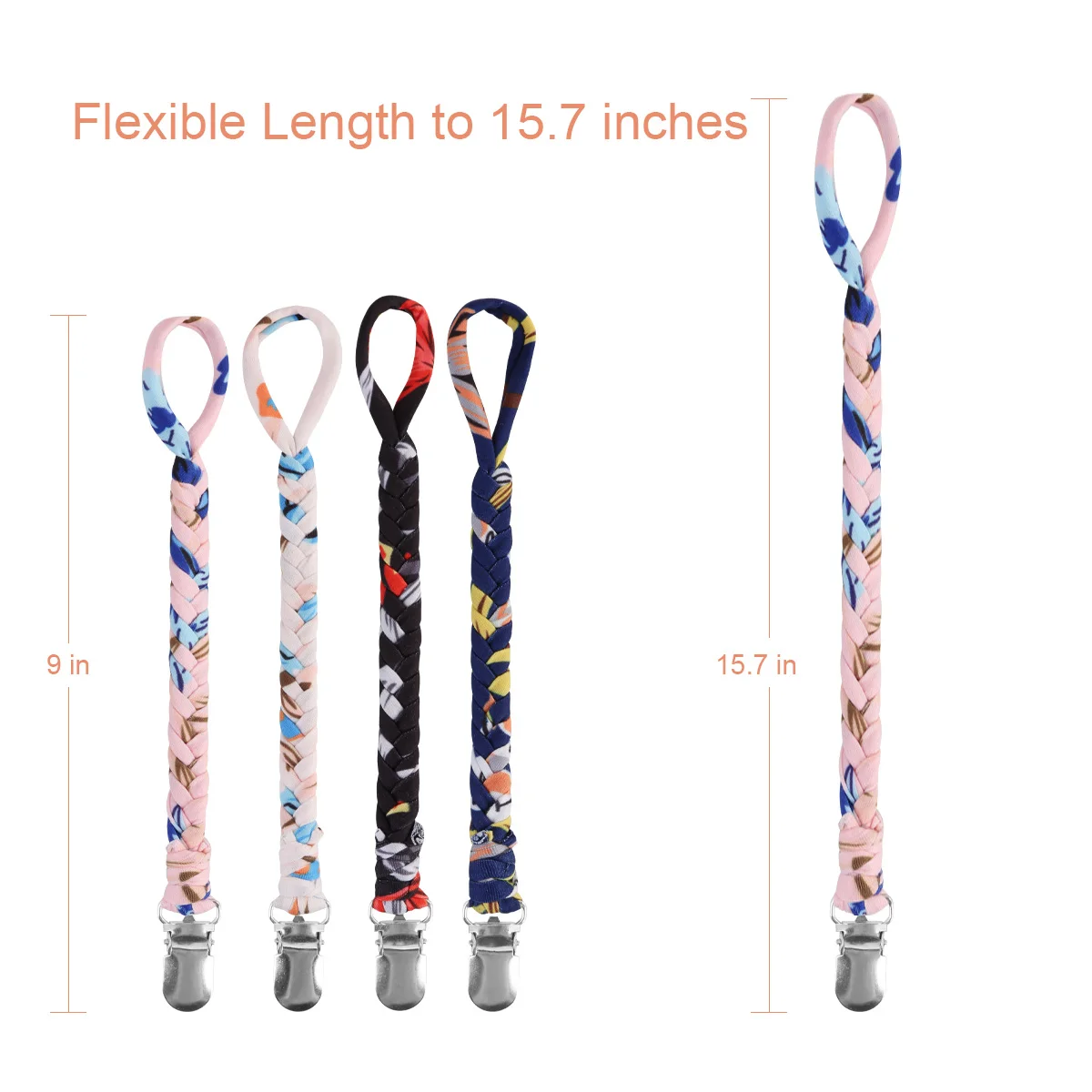 4PC New Baby Pacifier Clip Chain Dummy Nipple Holder For Nipples Children Clips Teether Anti-drop Rope | Мать и ребенок