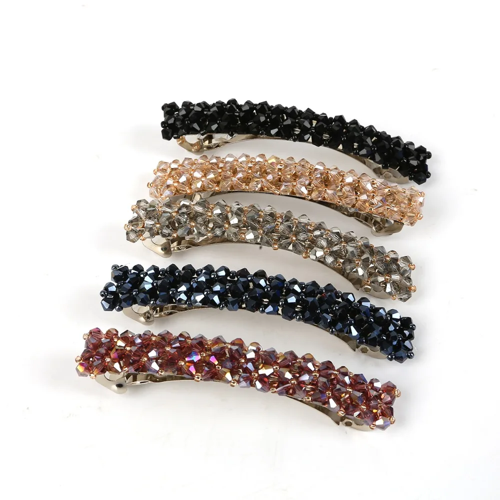 7 Colors Women Crystal Rhinestone Pearl Hairpins Girls Barrettes Hair Clip Clamp Jewelry Styling Tools Fashion Accessories |