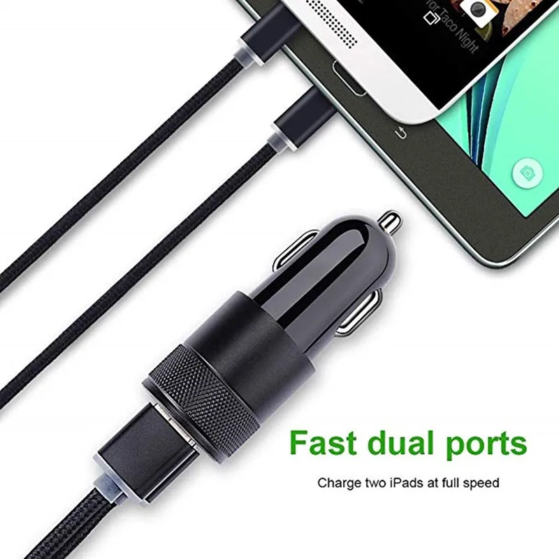 Автомобильный USB адаптер Micro зарядное устройство автомобильный зарядный кабель