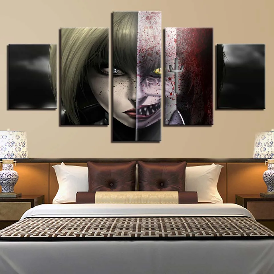 Canvas Modern Picture Home Decoration 5 Pieces Tokyo Ghouls Animation Painting Wall Art Prints Poster Modular Living Room Framed | Дом и сад