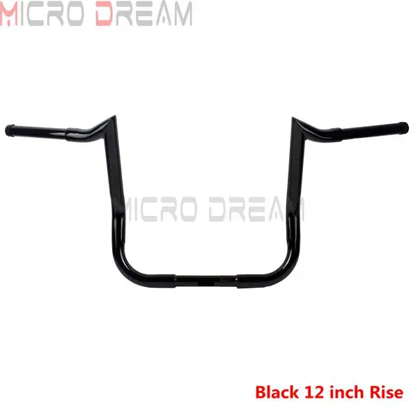 Black 12 inch Rise Мотоцикл 1" 14" 1" Rise Batwing обтекатель бар широкий 37" Ape вешалка руль для Harley Touring комоды Baggers Street Glide - Цвет: Black 12 inch Rise