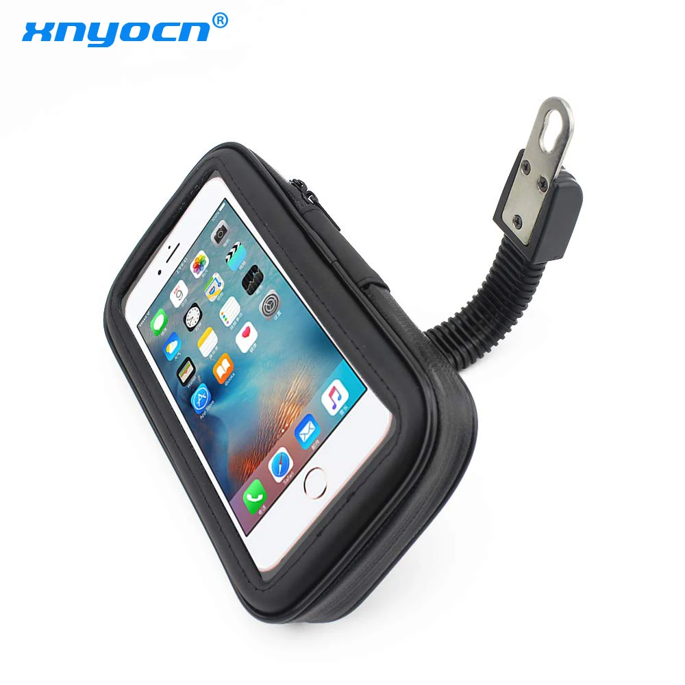 Waterproof Motorcycle Motorbike Mount Holder Phone Case Bag motorcycle bag box to Rearview Mirror Stand | Мобильные телефоны и
