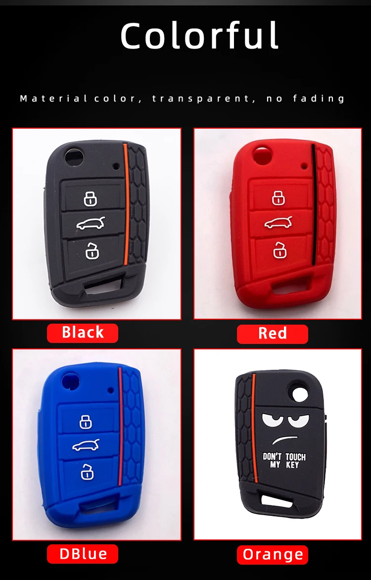 Чехол для ключей Xinyuexin Dont Touch My Key 3 кнопки для VW Golf 7 MK7 Seat 3 Ibiza 4 Arona Ateca Skoda Octavia