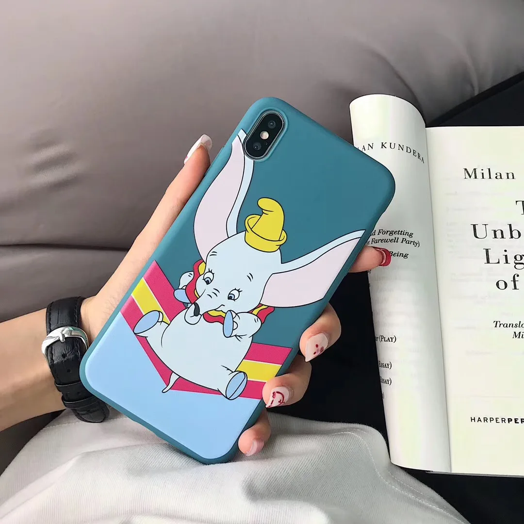 Милый мультфильм Dumbo Губка Боб Чехол для Apple iPhone 7 8 6 6s Plus X XS Max Xr Sesame уличные