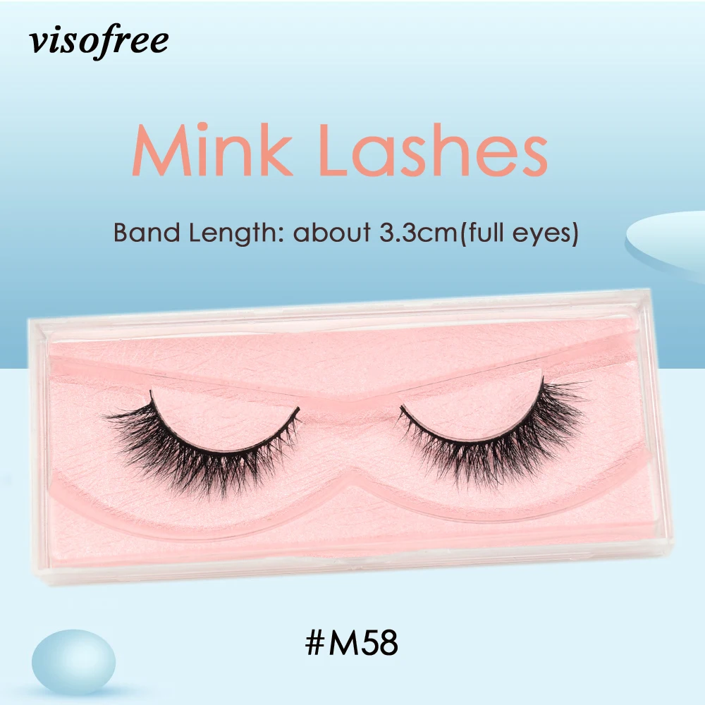 

Visofree Mink Lashes 3D Mink Eyelashes Ultra Fluffy Collection Medium Volume Mink False Eyelashes Cruelty free Lashes Makeup M58
