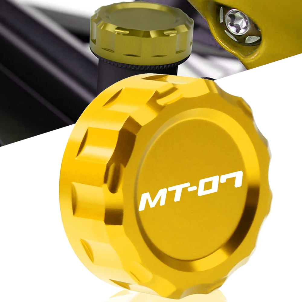 

Для Yamaha MT07 MT 07 mt-07 2013 2014 2015 2016 CNC алюминиевый мотоциклетный цилиндр Крышка Резервуара Тормозная жидкость Крышка Резервуара