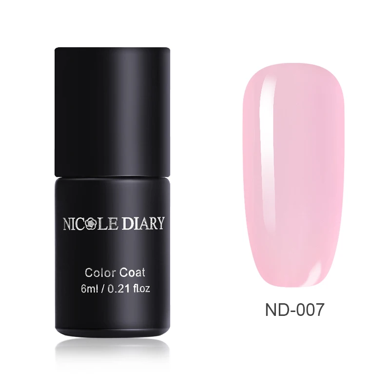 Red ND-007 NICOLE дневник одношаговый лак для ногтей УФ-гель серый красный серия блеск замочить от гель-лака нет необходимости базовое верхнее покрытие ногтей DIY - Цвет: Red ND-007