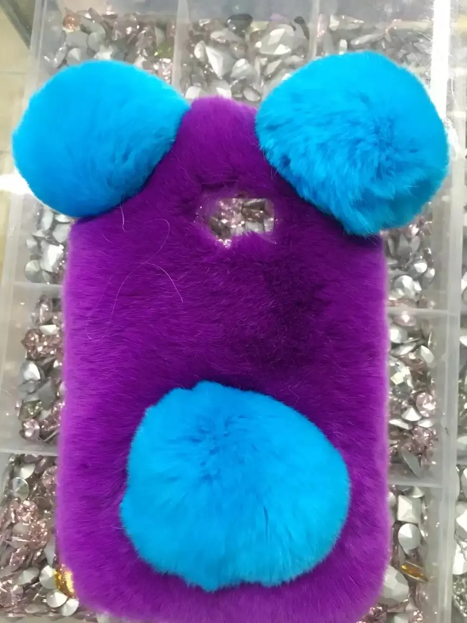 10 With ear tail Чехол с кроличьим мехом и пандой для samsung galaxy A90, 5G,, A7, A8 plus, s9 plus, A40, A50, A70, милый мультяшный теплый Пушистый Плюшевый чехол - Цвет: 10 With ear tail