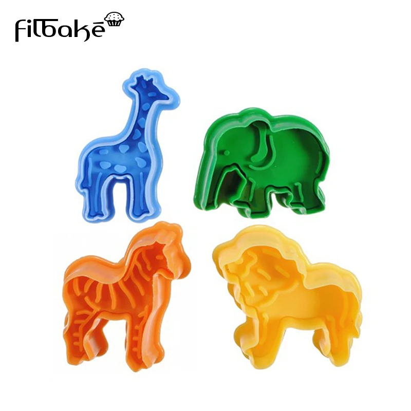 Filbake один кусок в форме животного Пластиковая форма для печенья украшения