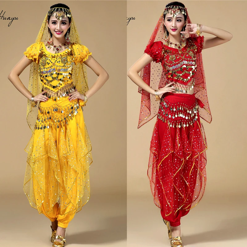 Женский костюм для индийского танца одежда выступлений живота полный комплект