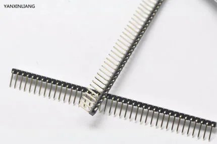 

10pcs Pitch 2.54mm 40 Pin 1x40Pin Right Angle Single Row Male Breakable Pin Header Connector