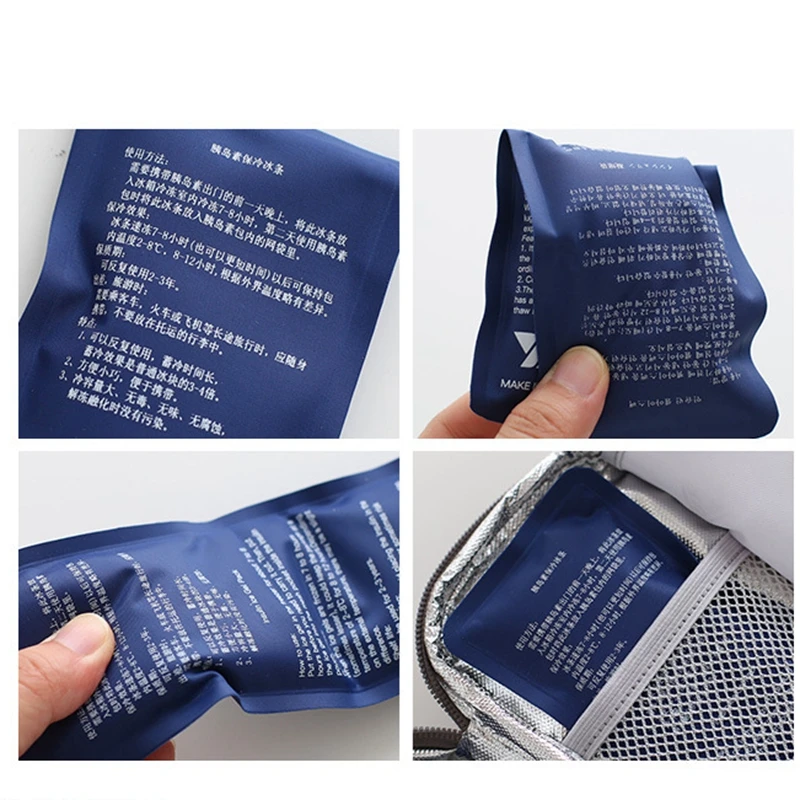 Портативный инсулина glaciated сумка для холодного хранения Холодильный шкаф