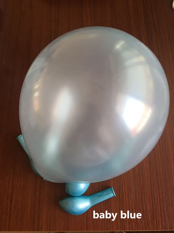 baby blue 20 шт./лот, 2,2 г, уплотненные металлические шары, свадебные перламутровые шары, шары на день рождения, розовые, синие, черные, золотые, серебряные шары - Цвет: baby blue