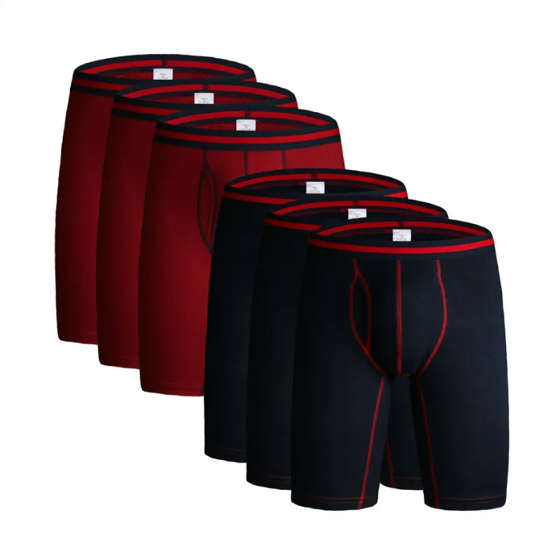 6 Pcs 1103 Mix H24 6 шт./лот, модные сексуальные качественные трусы, мужское нижнее белье, Экстра мужские Длинные боксеры, шорты из хлопка размера плюс, трусы Cueca, боксеры больших размеров - Цвет: 6 Pcs 1103 Mix H24