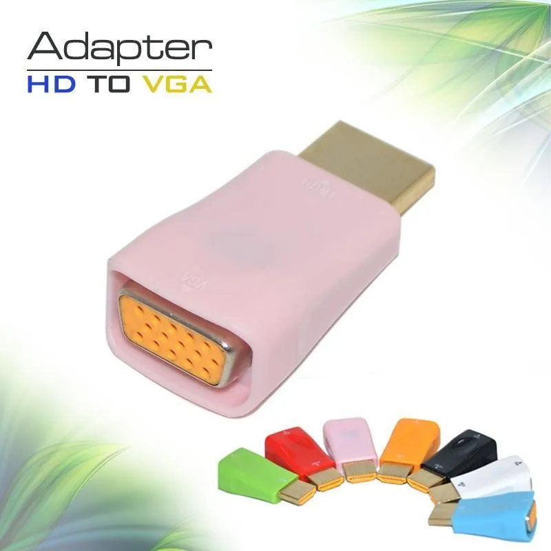 Портативный HD to VGA Adapter цифро-аналоговый преобразователь Беспроводной мужчин и