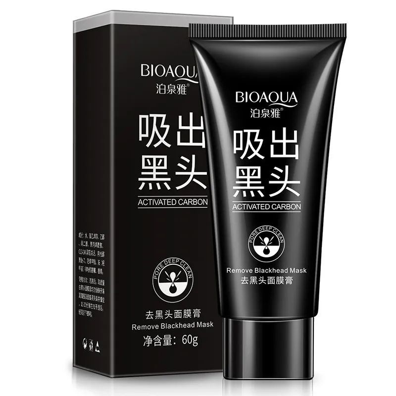 Style 1Black mask BIOAQUA маска для лица для удаления угрей, лечение акне, глубокое очищение, отшелушивающая черная Nud маска для лица, контроль жирности - Цвет: Style 1Black mask