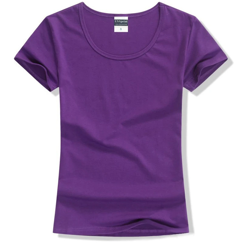 Футболка женская с круглым вырезом Повседневный хлопковый топ коротким рукавом