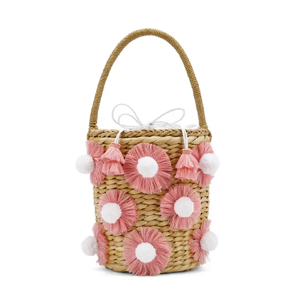 Пляжная сумка соломенная сумка-мешок летние сумки с кисточками женская новинка