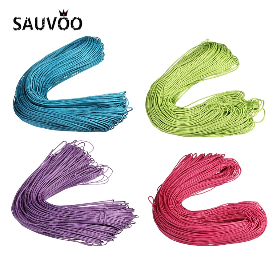

SAUVOO 90m/bag Diameter 1mm Waxed Cotton Cords Fit Bracelet Findings Bead Stringing Thread Rope Cord For Diy Jewelry Marking