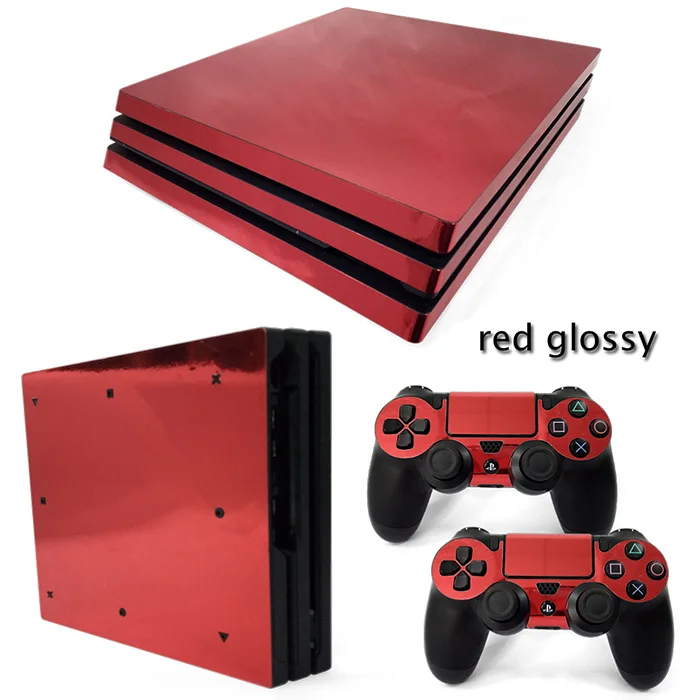 Красная глянцевая виниловая Защитная Наклейка для sony playstation 4 Pro наклейка PS4