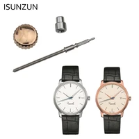 isunzun waterproof watch crown silver or rose gold color stainless steel dome flat head watch accessories repair tool mido m027