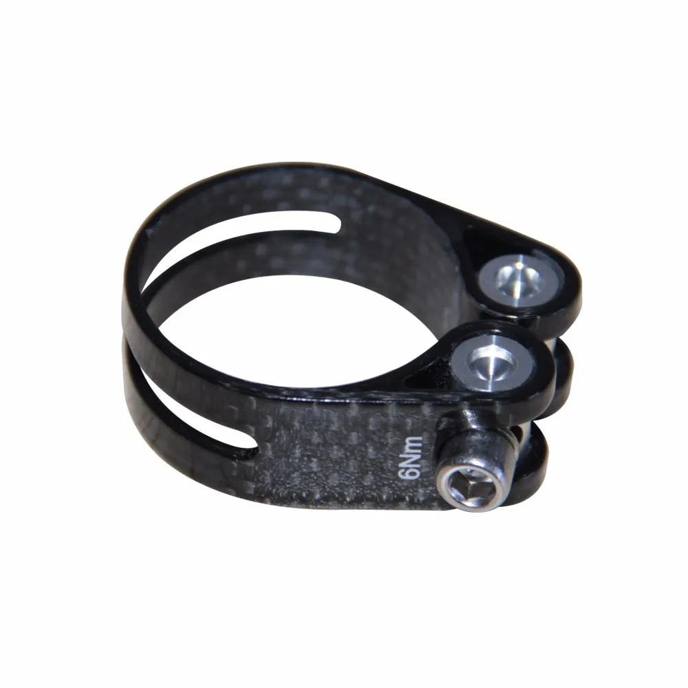 Lightweight 14g Carbon Fiber 3k Glossy/Matte Bicycle Seat Post Clamp 31.8mm fit 27.2mm Seatpost 34.9mm Fit for 31.6mm | Спорт и