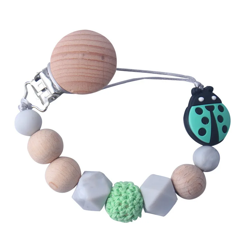 Соска ручной работы зажимы держатель силиконовые пустышки цепи божья коровка