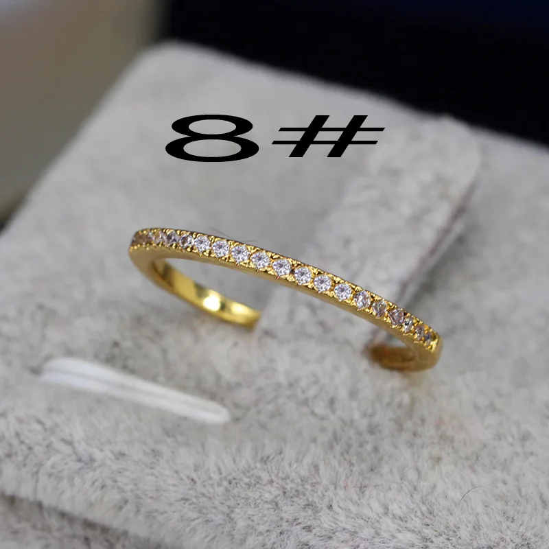 gold size 8 Женский регулируемый браслет на запястье CWWZircons, под розовое золото с фианитами и очаровательным бегунком, CB089 - Окраска металла: gold size 8