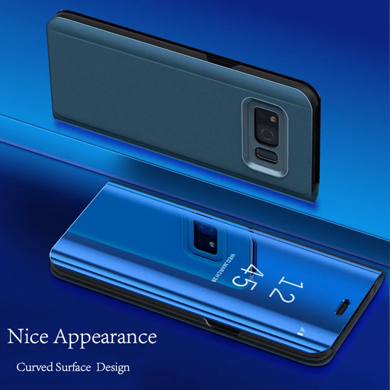 Зеркальный Чехол-книжка для Samsung Galaxy Note 8 S8 Plus S6 S7 Edge тонкий умный чехол с