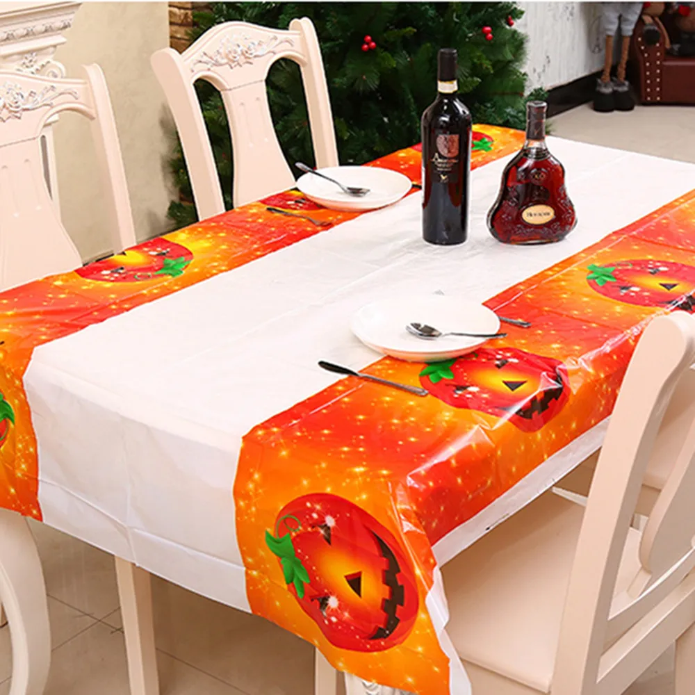 Одноразовая Скатерть на Хэллоуин для дома пикника столовой водостойкая