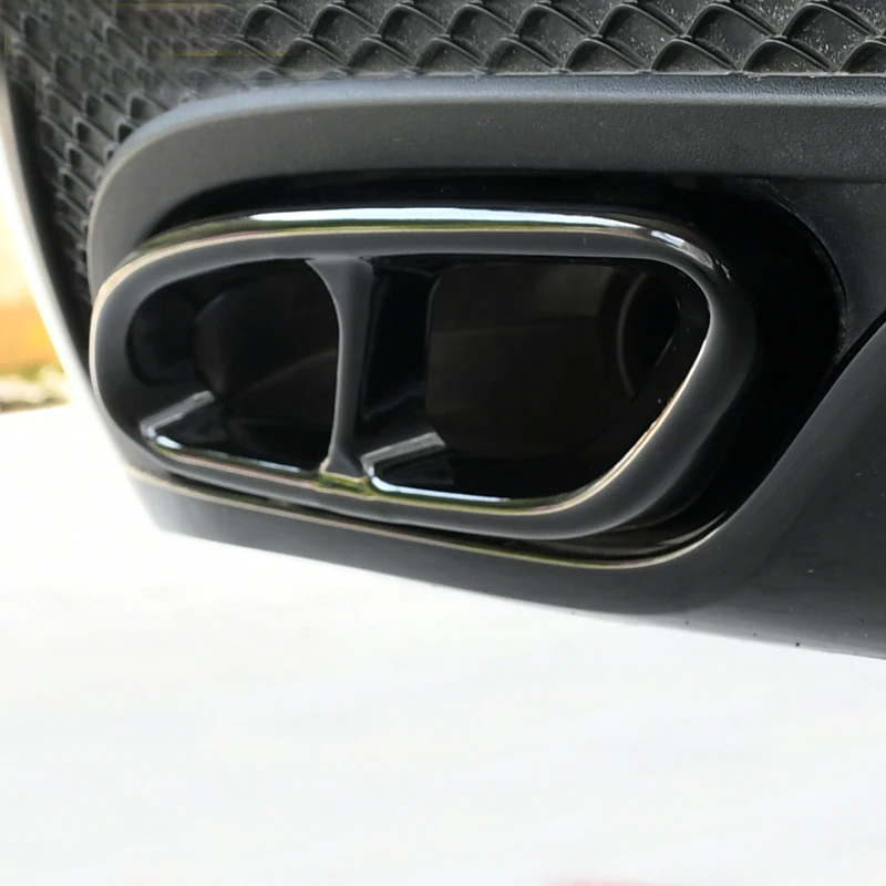 Для Mercedes W205 W176 W213 W246 CLA GLC выхлопные хромированные выхлопные трубы четыре хвостовые горла декоративные Стикеры для автомобилей