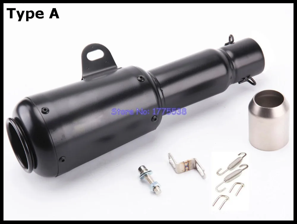 Глушитель выхлопной трубы мотоцикла модифицированный Длина 265 мм вход 51 2