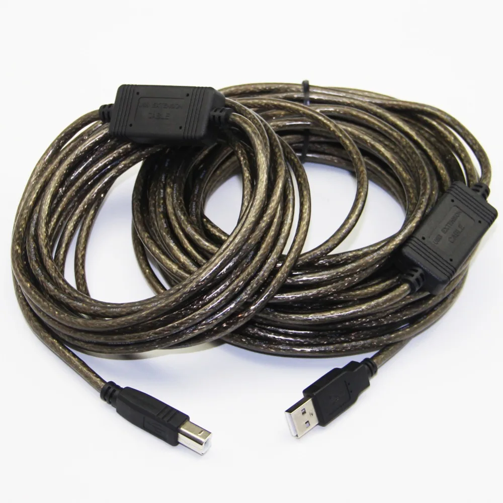 Кабель для принтера Bochara USB 2 0 Type A Male B Buit in Dual IC Chipset двойное экранирование (фольга +