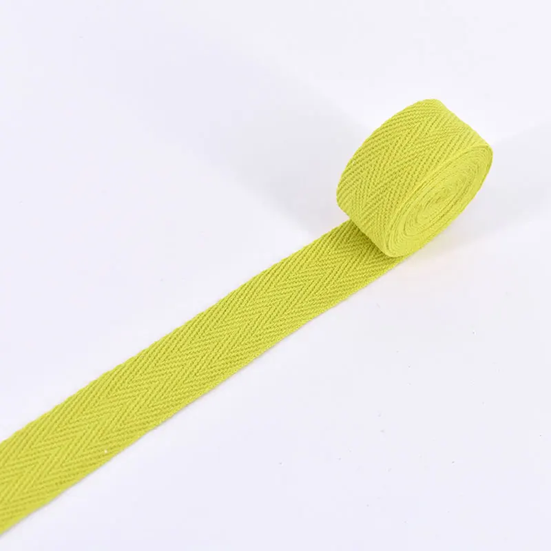 Yellow green 10 м/лот 1,5 см Мульти Цвет шевронная лента, тесьма тканая хлопчатобумажная швейная оверлок ткань ремень DIY Аксессуары LX582 - Цвет: Yellow green