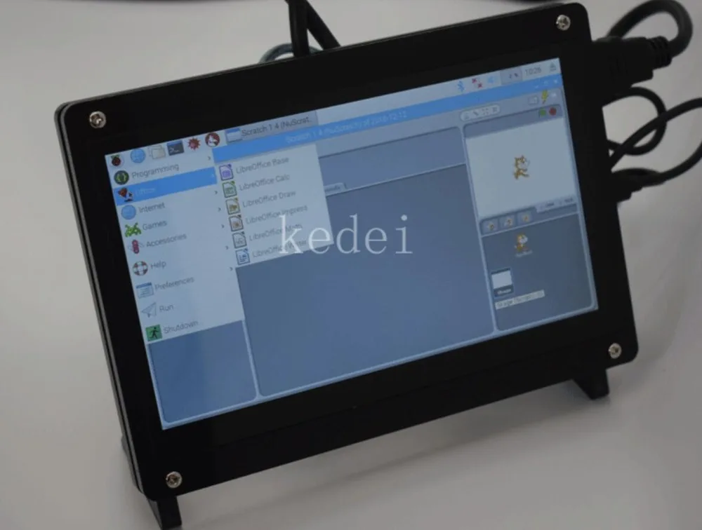 DYKB Raspberry Pi 7 дюймов 1024x600 USB HDMI ЖК-дисплей емкостный сенсорный экран держатель чехол для Pi 3 B+ 3B Plus 2B PI3 PI2