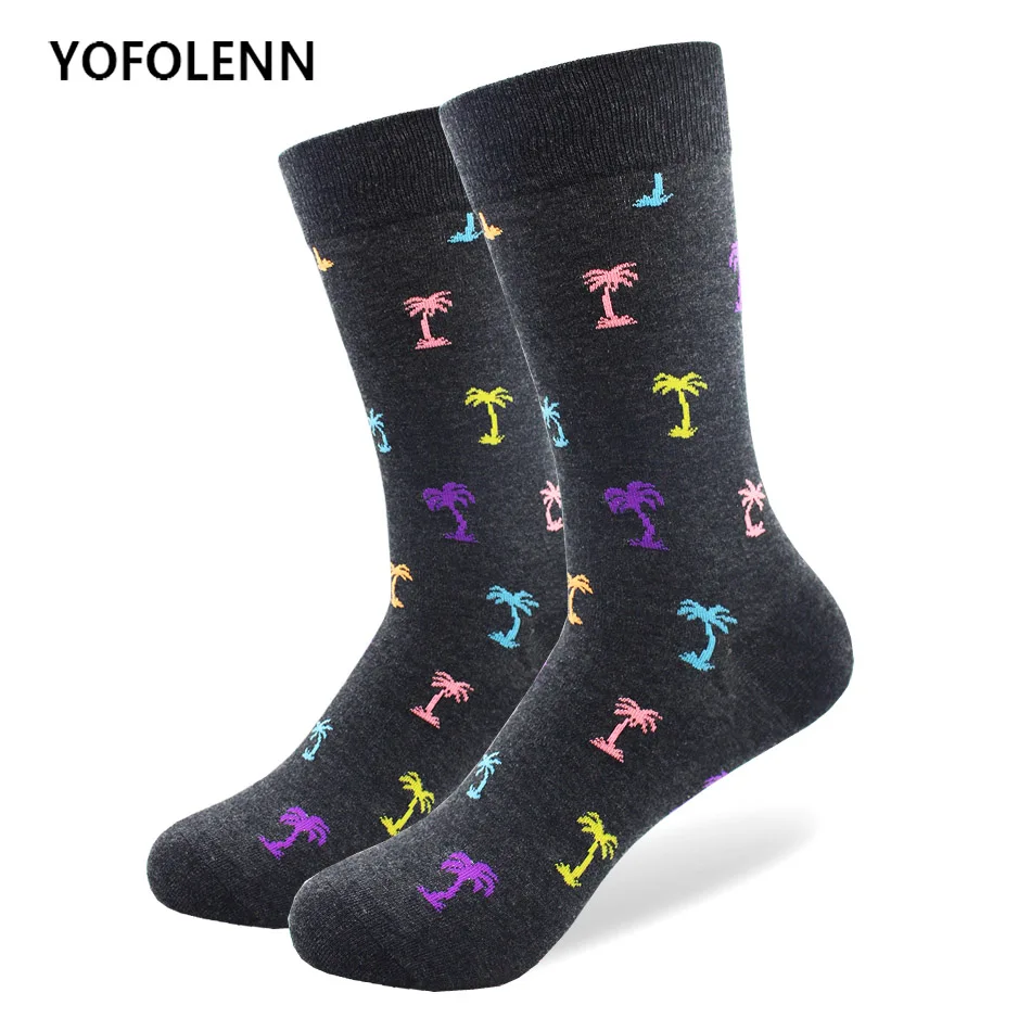 

Fashion Colorful Socks Men Hit Color Tree Stripes Dot Zebra Anchor Happy Socks Combed Cotton High Quality Male Sock Wedding Gift