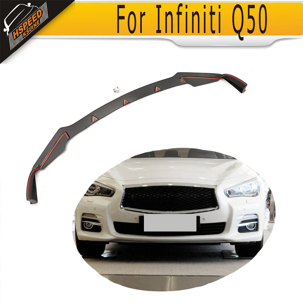 ПУ, передний бампер спойлер для infiniti Q50 вверх