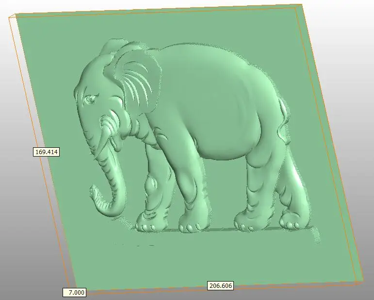 Слон 3D файл в формате STL рельеф для чпу маршрутизатора резьба artcam | Инструменты