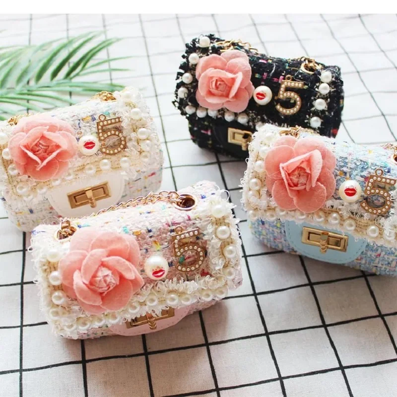 Модная сумка мессенджер с жемчугом для девочек дизайнерская миниатюрная через